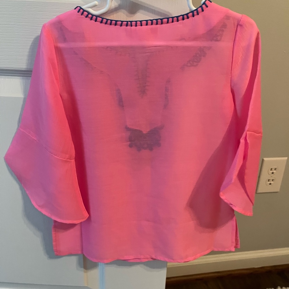 Pink Mini Piet Cover Up silk Lilly Pulitzer girls top NEW w/ Tags XS (2-3) - Picture 5 of 9